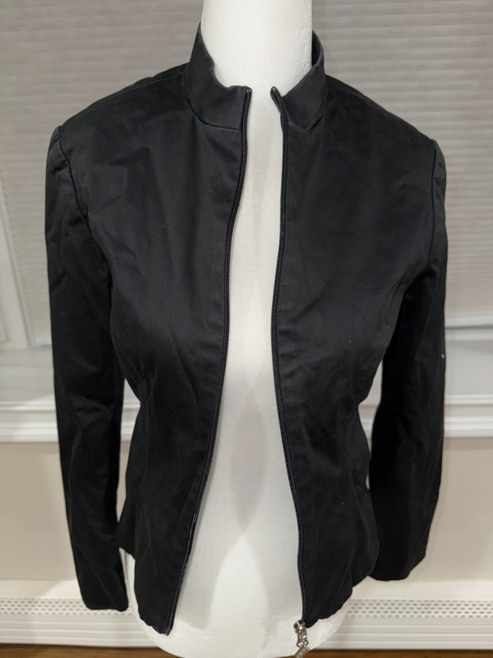 The Limited Black Zip-Front Bomber Jacket